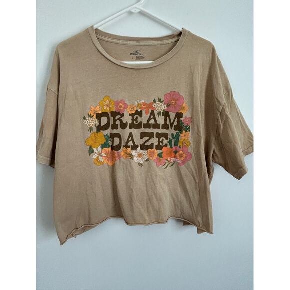 O'Neill Dream Daze Oversized Cropped Graphic Tee- Large - Picture 3 of 8